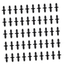 50pcs Garden Lawn IrrigationDouble Barbed Connector Fitting for 4/7mm Tubing