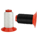 2 Rolls 500 Meters Black and White Round Nylon Sewing Thread for Leather Sewing