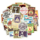 50x Retro Stamp Stickers Skateboard Laptop Luggage Guitar Motorcycle DecalsJR