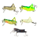 5Pcs Flying Fishing Lure Jig Wobblers Lure Grasshopper Insect Fishing Tackle