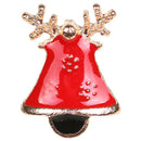 3pcs Christmas Tree Snowflake Bell Enamel Brooch Pin Badges for Clothes Bag J5P1