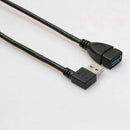 2Pack 6 inch SuperSpeed USB 3.0 Angle Male to Female Extension Cable -2Pack U2O8