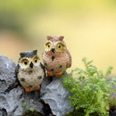 4 Pcs Garden Owl Moss Terrarium Desktop Decors Craft Bonsai Animals MiniatureMOA