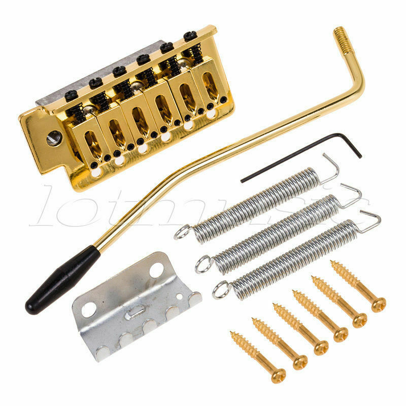 1 Set Golden Electric Guitar Tremolo Bridge String Spacing 10.5mm