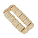 5X(Foot Arm Care Relax Wood Dual Rows Roller Massager L9T6)