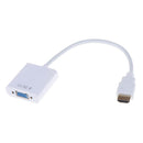 1Pcs HDMI to VGA converter adapter HD 1080P WhiteEBJC&j