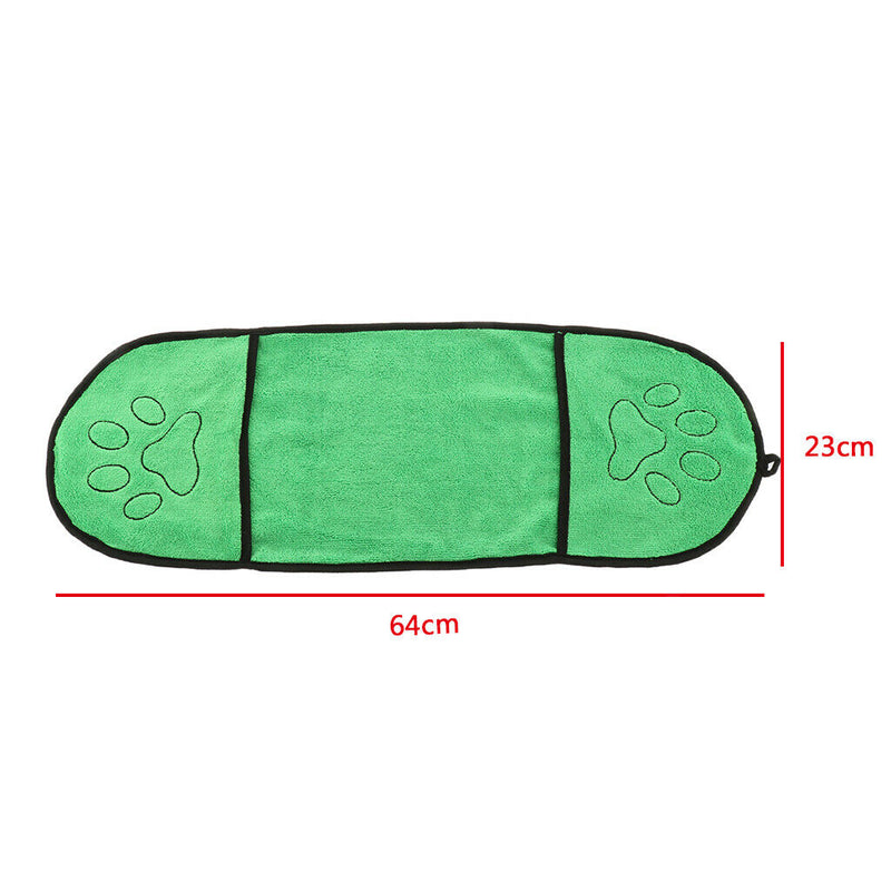 Set of 2 Super Absorbent Dog Drying Towel Microfiber Bath Towel with Hand