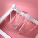 4pcs Portable 100ML Square Split Bottling Refillable Empty Container+Funnel A