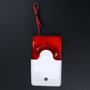 Mini Red Strobe Siren Indoor Outdoor Wired Sound 110dB Alarm Siren with Str