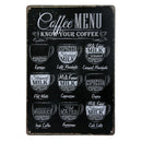 Industrial Tin Wall Decor Sign Bar Pub Club Poster Plaque 20x30cmCoffee