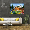 Painting By Numbers Kit DIY Flower Cottage Hand Painted Canvas Oil Art Picture