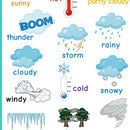 Weather~Kids Fun Early Learning Educational Preschool Poster Charts