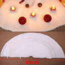 White Plush Christmas Tree Skirt Carpet Merry Christmas Decor New Year Decor  Cy