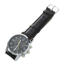Wristwatch Quartz Black dial Roman numerals PU Bracelet for Men
