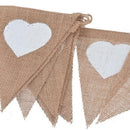 Christmas Wedding Party Decorated With A Colorful Flag Love Hessian Pennant