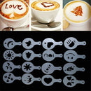 Excellent 16X Coffee Latte Mold Cappuccino Cake Cookie Stencil Template Decor FT