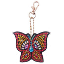 4pcs DIY Butterfly Full Drill Special Shaped Diamond Painting Keychain Gift