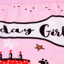 1set Dog Headband Sequins Hat Saliva Towel Birthday Decor Costume (Pink)