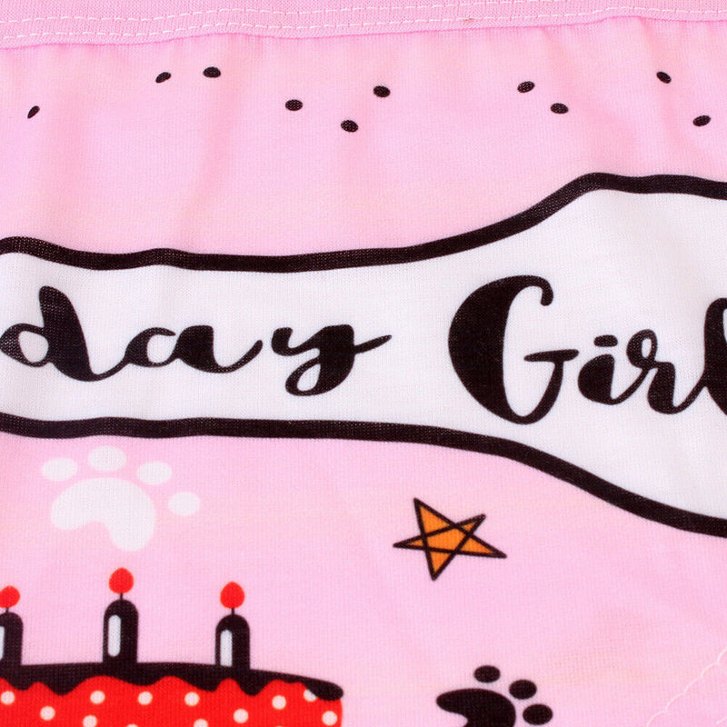 1set Dog Headband Sequins Hat Saliva Towel Birthday Decor Costume (Pink)