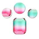 Bi-Color Non-Natural10x8mm Watermelon Tourmaline Emerald Stone Jewelry  GRY