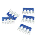 5Pcs TB-1504 25A 4 Postions Pre Insulated Terminal Barrier Strip Blue SE3C