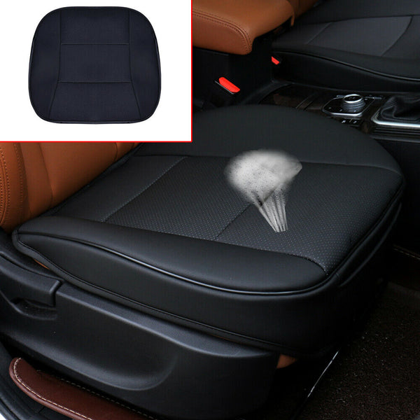 1 Pcs Deluxe Black PU Leather Auto Sedan Front Seat Cover Protector Cushion Mat