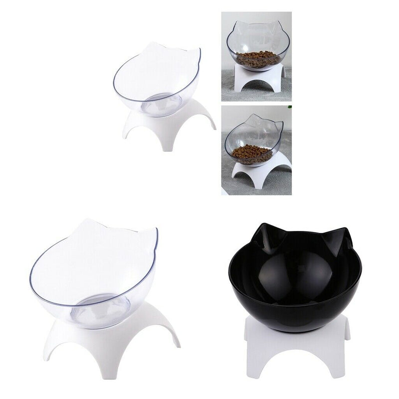 2Pieces Cat Elevated Bowls Eco-friendly Raised
