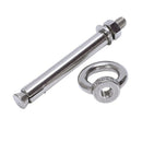 2Pcs Stainless Steel Raw Style Shield Anchor Eye Bolts M10 x 112mm