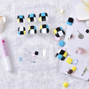 24pcs/pack lattice false nails toe nails tips nail art design french with glu LJ