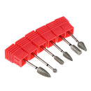 6-Pack Professional Nail Drill Bits Rotary Burr Grinding Head Polisher 3/32