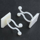 66 Pcs White Nylon Self-Adhesive Twist Locks Holder Cable Tie Clips