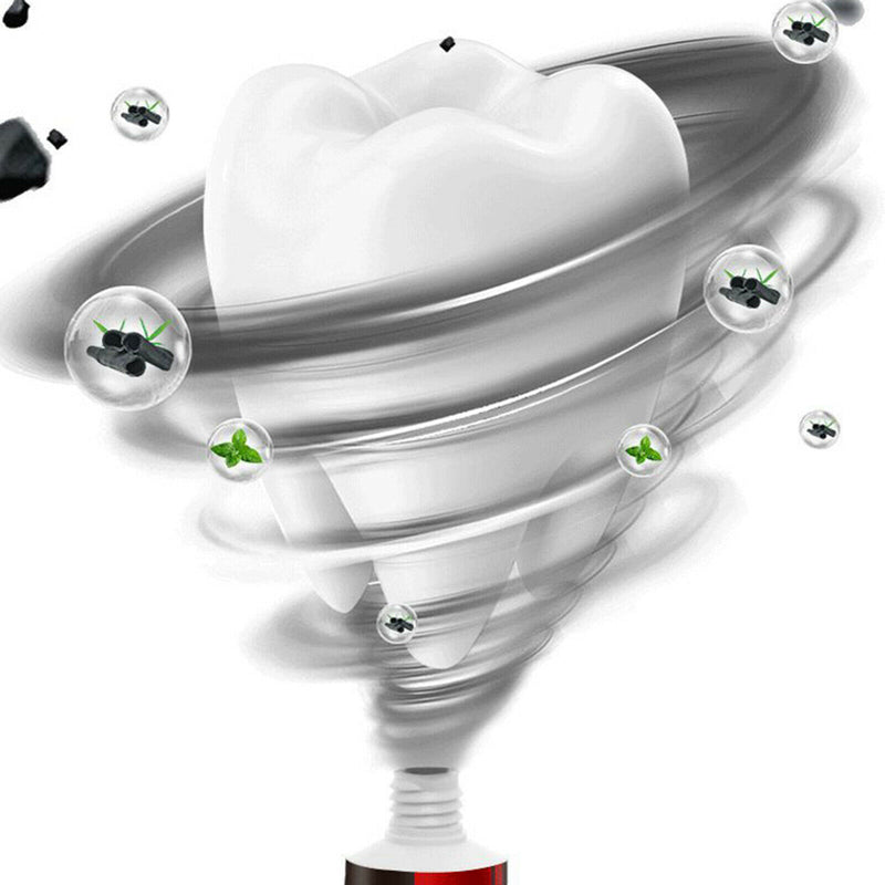 Fluoride Free Activated Charcoal Teeth Whitening Toothpaste Freshens Breath