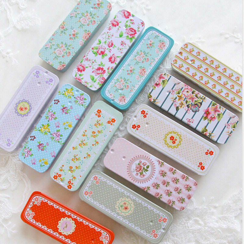 Medicine Organizer Metal Candy Box Mini Container Storage Pill Case Portable