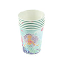 6pcs Mermaid Paper Cups Disposable Tableware For Kids Birthday Wedding M&E