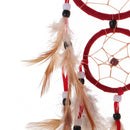 Dream Catcher Circular With Red Feathers Wall Hanging Decoration Decor Craft