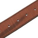 Men's Leather Belt Metal Buckle Automatic Clasp 39-43 inch coffee C1H9