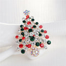 Fashion Unisex Crystal Rhinestone Brooch Christmas Tree Brooch Pin Xmas Gift JR