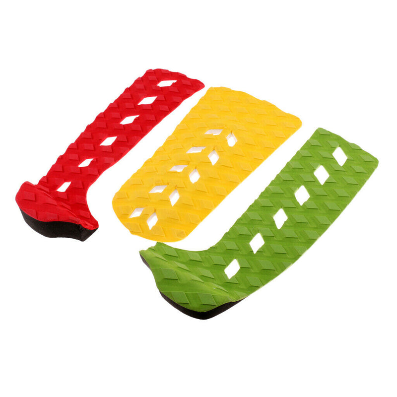 3 Pieces Shock Absorption Shortboard Pad Non-Skid Skimboard Longboard Tail Pad
