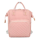 Pure Color Mommy Travel Backpacks Nylon Large Maternity Nappy Bags (Pink) A