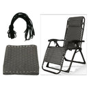 Grey Rhombus Replacement Fabric Cloth Black Laces Cord Kit For Non Gravity Chair