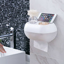 Toilet Waterproof Tissue Box Free Punching Wall Mounted Bathroom Roll Paper F3D6
