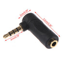 3.5MM Male To Female L Shape Adapter Audio Microphone Jack Stereo Plug ConneSEAU