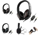 3.5mm Wired Gaming Headset Headphone Mic for PS4 PC Laptop Smartphone Red