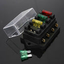 90V Auto Car Blade Fuse Box 4 Way Black 8.5*5CM For Standard Blade Fuses  VPM