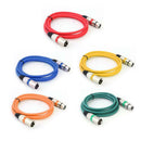 5pcs 3Pin XLR Cable Male to Female Foil+Braided Shielded Audio Cable (1.8m) A