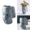 Face Plant Novelty Planter That Holds Plants Flower Grey