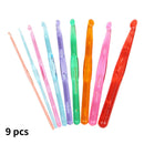 Portable Ergonomic Needles Extra Long Soft Grip Handles Crochet Hooks Set