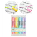 10Pcs Double-end Erasable Highlighter Pen Markers Pastel Liquid Chalk Marker New