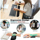 Keyboard Wrist Rest Pad Memory Foam Mouse Gel Wrist Support Cushion 2pcs Set New
