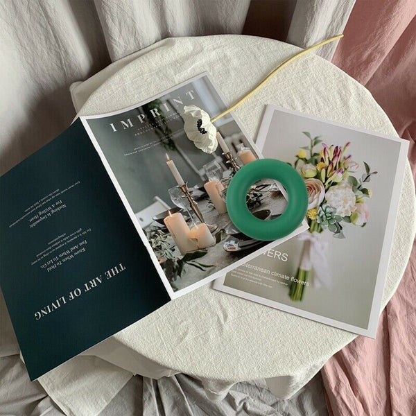 1 x O Shape Grip Hand Finger Forearm Strength Trainer Exerciser Gym, Green(